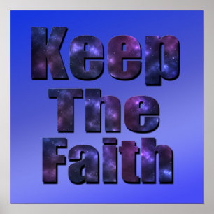 Houd de Inspirerend Logo van de Faith, Poster