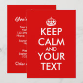 Houd de Kalm Sjabloon van Uitnodigingen toevoegen  (Voorkant / Achterkant)