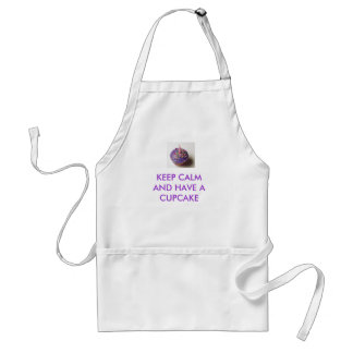 HOUD DE KALMAND HEBBEN EEN CUPCAKE Apron Standaard Schort