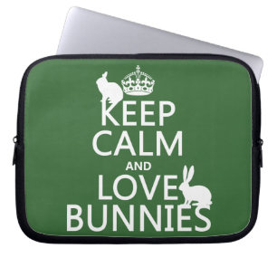 Houd de Kalme en Konijntjes van de Liefde - alle Laptop Sleeve
