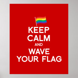 HOUD DE KNOP EN WACHT UW VLAG POSTER