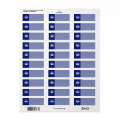 Houd de Kroon Kalme op Navy Blauwe Decoratie Etiket (Full Sheet)