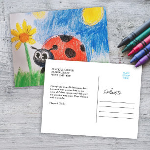 Houd de kunst van kinderen in de gaten feestdagenkaart