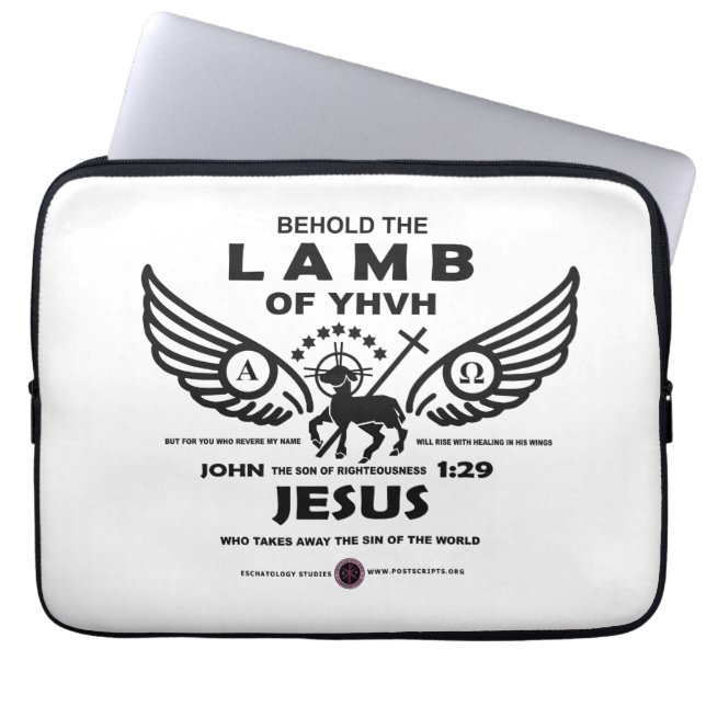 Houd de lamp van YHVH tegen Laptop Sleeve (Voorkant)