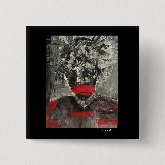 Houd de pen dicht vierkante button 5,1 cm (Voorkant)