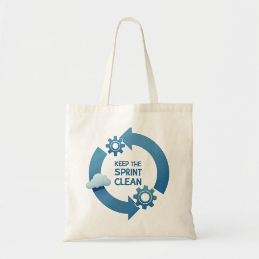 Houd de sprint schoon tote bag (Voorkant)
