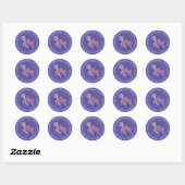 Houd de Zee plastic vrije schildpad Ronde Sticker (Vel)