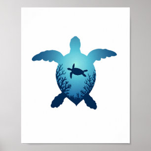 Houd De Zee Plasticvrij Red De Zeeschildpadden T-S Poster