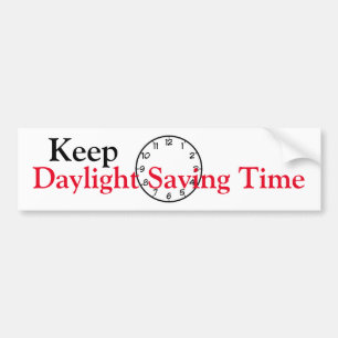 Houd de zomertijd bumpersticker