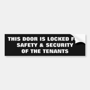 HOUD DEUR VERGRENDELD BUMPERSTICKER