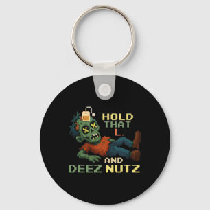 Houd Die L En Deez Nutz Zombie Gamer Pixel Npc T Sleutelhanger