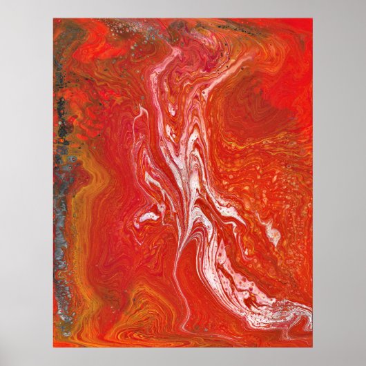 Houd een Drivin 1 levendig rood Poster print (Voorkant)