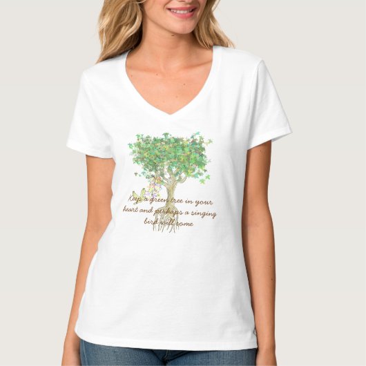 Houd een groene boom in uw hart en misschien t-shirt (Voorkant)