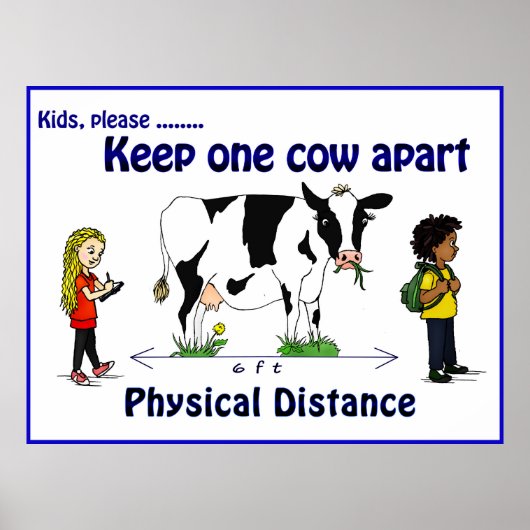 Houd één Koe naast het fysieke Poster van de Afsta (Voorkant)