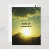 Houd een open geest briefkaart (Voorkant / Achterkant)