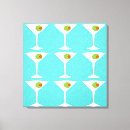 Houd 'Em Coming Martini Stretched Canvas (Voorkant)