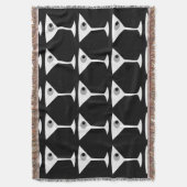 Houd 'Em Coming Martini Throw Blanket (b&w) Deken (Voorkant Verticaal)