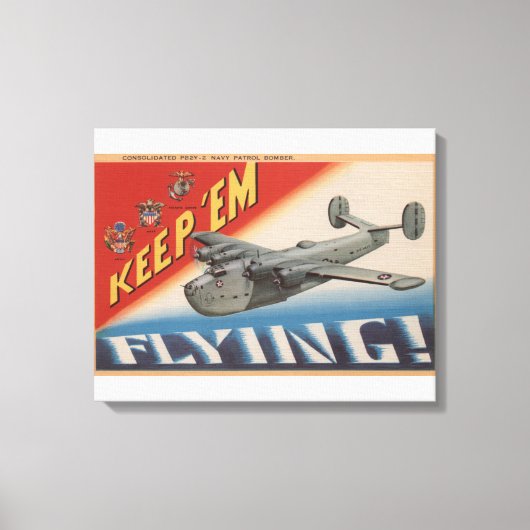 Houd 'Em Flying/PB2Y-2 Canvas Afdruk (Voorkant)