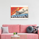 Houd 'Em Flying/PB2Y-2 Canvas Afdruk (Insitu (Woonkamer))