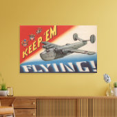 Houd 'Em Flying/PB2Y-2 Canvas Afdruk (Insitu (Woonkamer))