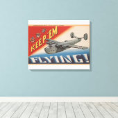 Houd 'Em Flying/PB2Y-2 Canvas Afdruk (Insitu (Houten vloer))