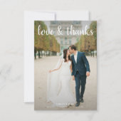 HOUD EN BEDANKT | 2 Foto zwart-wit bruiloft dan (Voorkant)