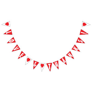 HOUD EN BEDANKT! WEDING SIGN-driehoeksvorm Vlaggetjes