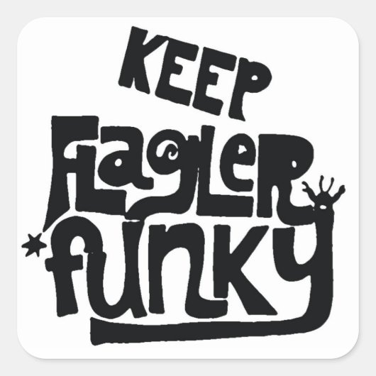 Houd Flagler Funky sticker (Voorkant)