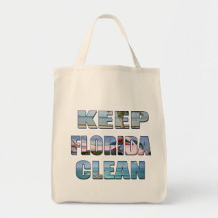 Houd Florida schoon tropische strandtas Tote Bag