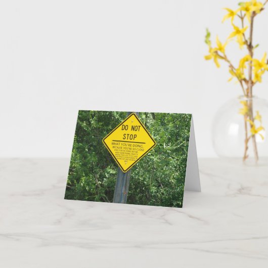 HOUD geen Notecards tegen Kaart (Gele Bloem)