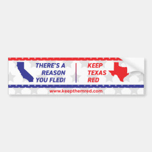 Houd hen rood - Bumpersticker CA aan TX