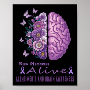 Houd herinneringen levend Paarse vlinders Heimerhe Poster