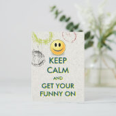 HOUD HET Briefkaart 's nachts van de film CALM Fun (Staand voorkant)