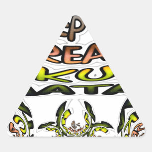 Houd het echt: Kaleidoscope Art Print / Graphic Driehoek Sticker