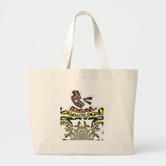 Houd het echt: Kaleidoscope Art Print / Graphic Grote Tote Bag (Voorkant)