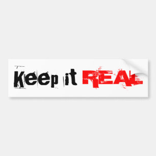 Houd het ECHTE Bumpersticker