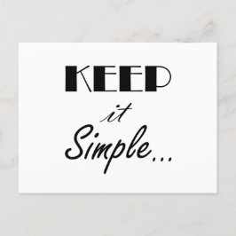 Houd het eenvoudig, Daily Affirmation flash card Feestdagenkaart