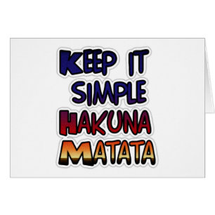Houd het eenvoudig Hakuna Matata Art Print.