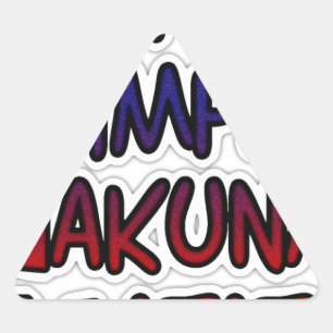 Houd het eenvoudig Hakuna Matata Art Print Driehoek Sticker