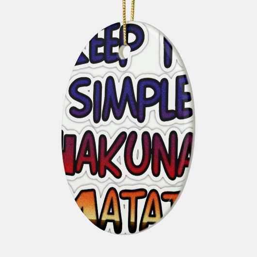 Houd het eenvoudig Hakuna Matata Art Print Keramisch Ornament (Links)