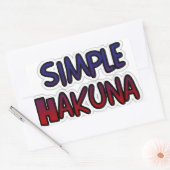 Houd het eenvoudig Hakuna Matata Art Print Rechthoekige Sticker (Envelop)