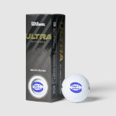 Houd het eenvoudig Quote Recovery-slogan in blauw Golfballen (Verpakking)