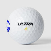 Houd het eenvoudig Quote Recovery-slogan in blauw Golfballen (Logo)