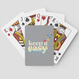Houd het eenvoudig Retro Pride-typografieontwerp Pokerkaarten