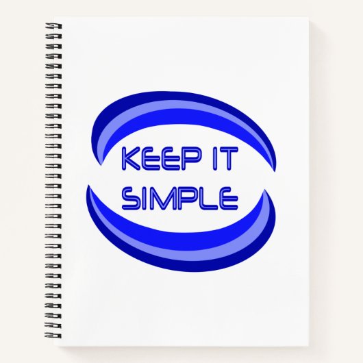 Houd het eenvoudige recuperatieslogan Quote in Blu Notitieboek (Voorkant)