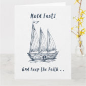 Houd het geloof - je bent er bijna! kaart (Gele Bloem)