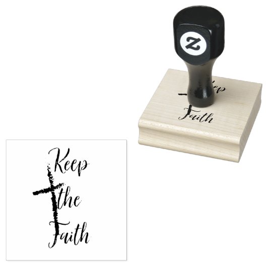Houd het geloof 	rubberstempel (Gestempeld)
