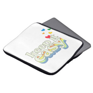 Houd het gemakkelijk Retro Pride typografie ontwer Laptop Sleeve