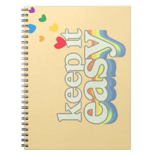 Houd het gemakkelijk retro Pride-typografie ontwer Notitieboek