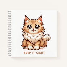 Houd het Giant kitten op Notitieboek